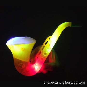 Saxophone Blowing Bubble with Light and Music